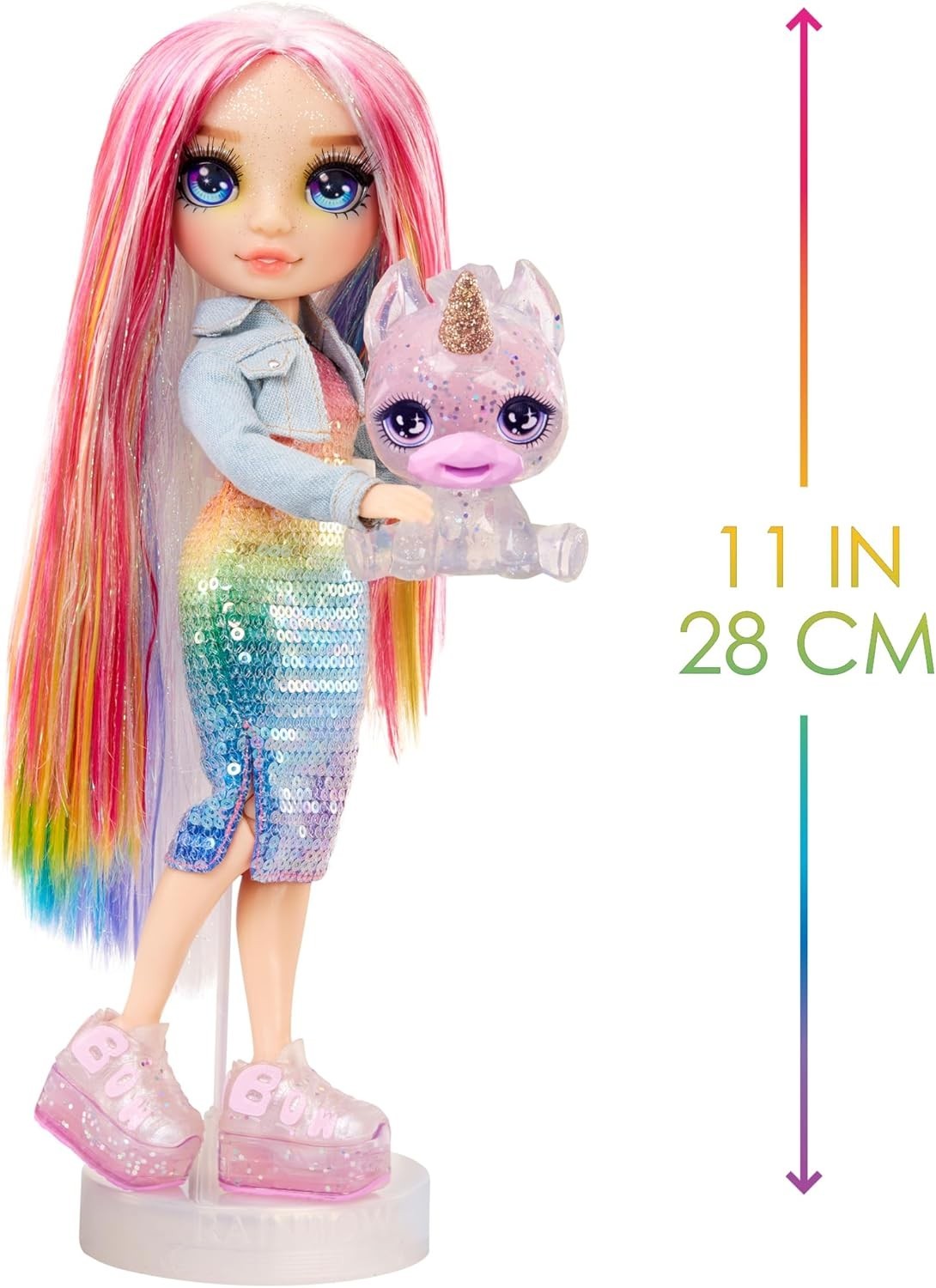 Rainbow Fashion Doll with Sparkle Slime Magical Pet Accessories 28cm