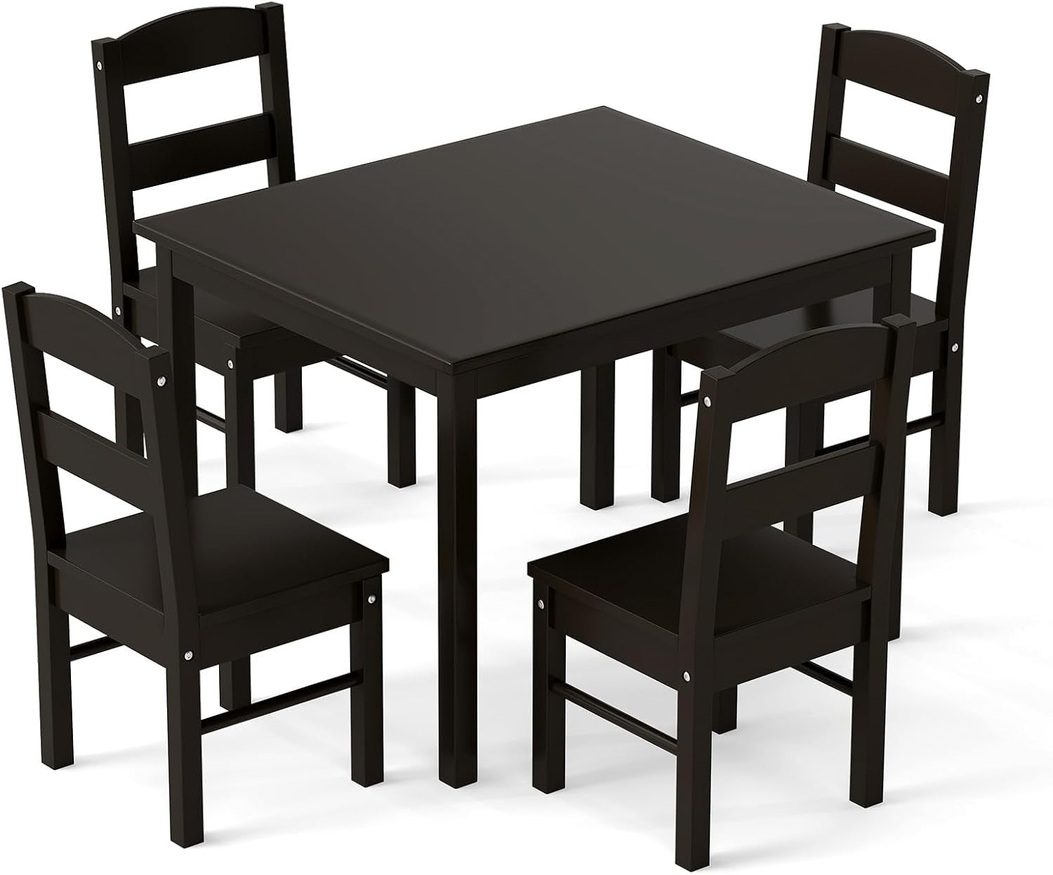 Kids Wooden Table and Chair Set, 4 Seats, Durable Activity & Study Furniture