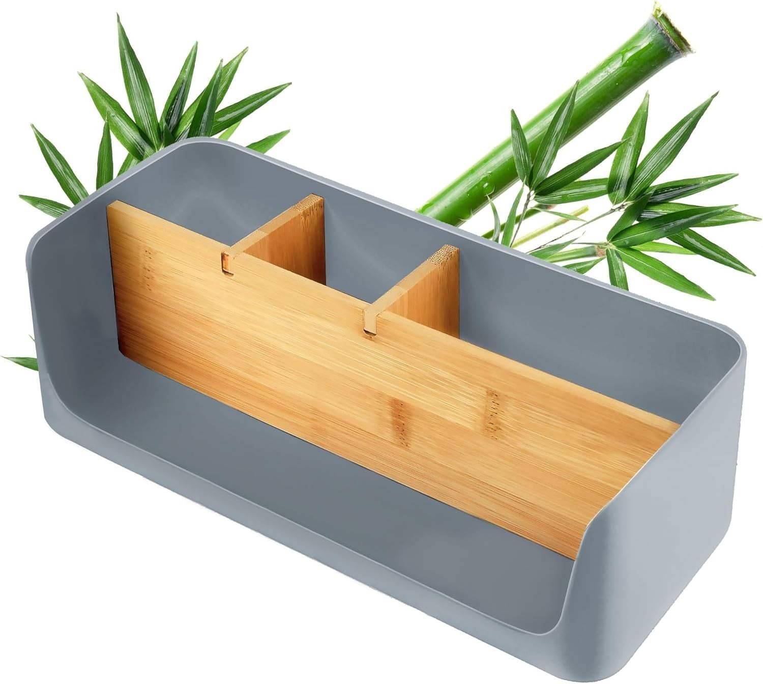 Eco Desk Organizer Bamboo Multi-Use Pen, Letter & Tablet Holder