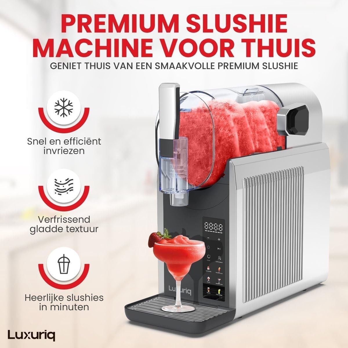 Professional Slush Machine 2L Frozen Drink Maker Self Cleaning 7 Modes