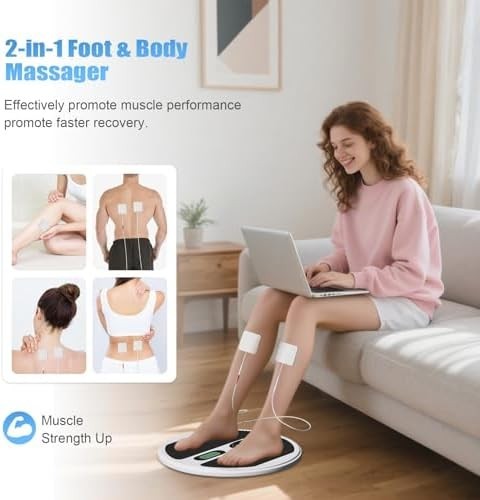 Cordless Foot Massager TENS EMS Blood Circulation Pain Relief Large