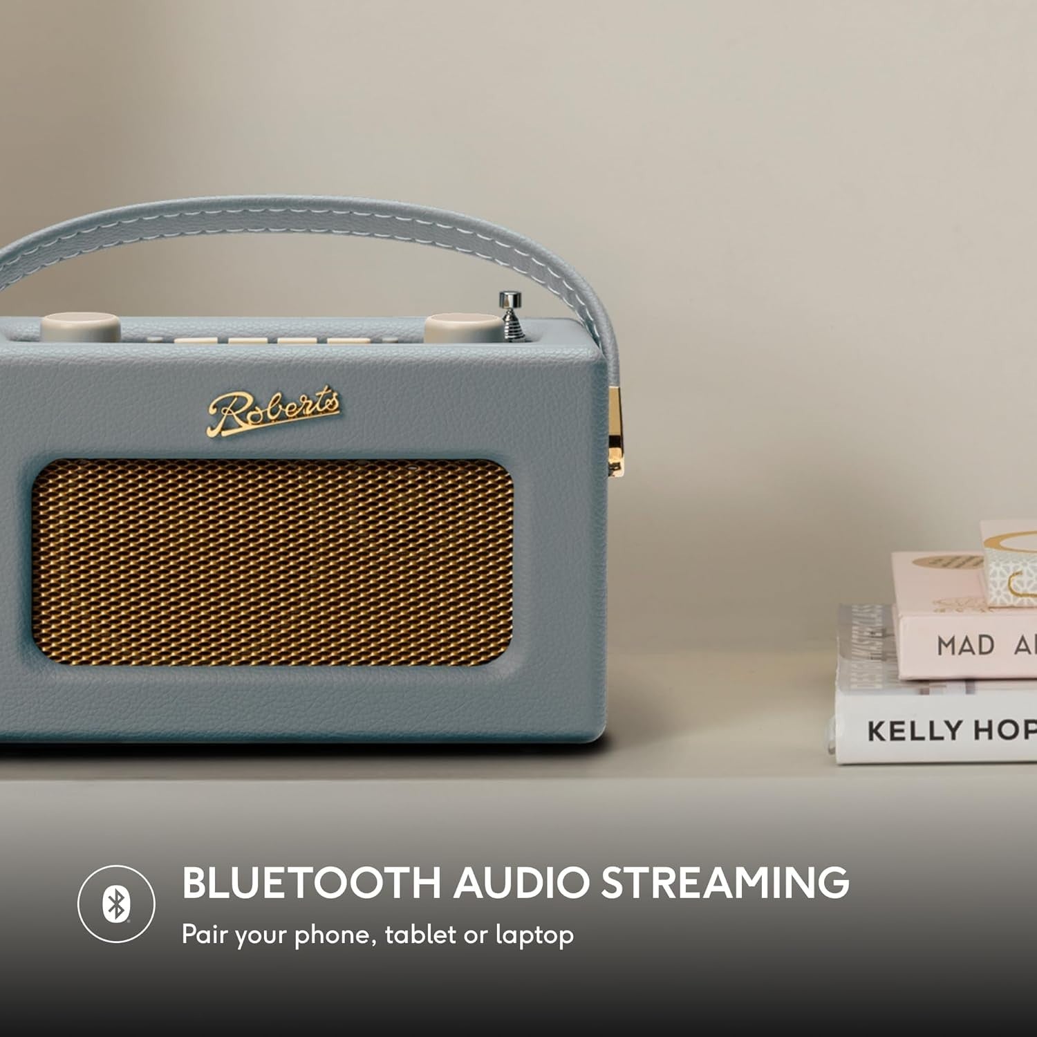 Portable DAB DAB+ FM Radio Bluetooth Retro Dove Grey