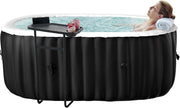 1–2 Person Inflatable Hot Tub Oval Spa 100 Air Jets Heated Portable