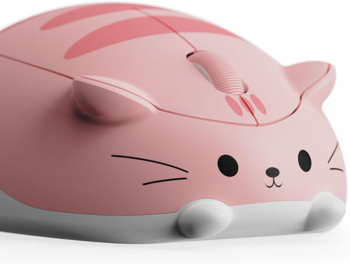 Pink Cat Wireless Mouse 3200 DPI Bluetooth Silent Cute PC Laptop