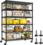 Heavy Duty Black 5-Tier Adjustable Garage Storage Shelf 120x60x180cm