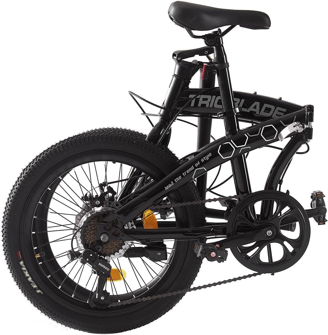 20" Folding Mountain Bike 7-Speed Disc Brake Lightweight Portable for Adults