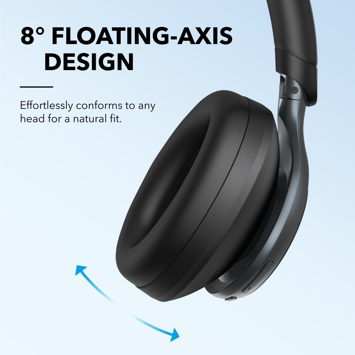 Wireless ANC Headphones Over-Ear, 40H Playtime, Hi-Res Audio, App Control