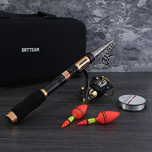Telescopic Carbon Fiber Fishing Rod & Reel Travel Kit 1.8M Full Set