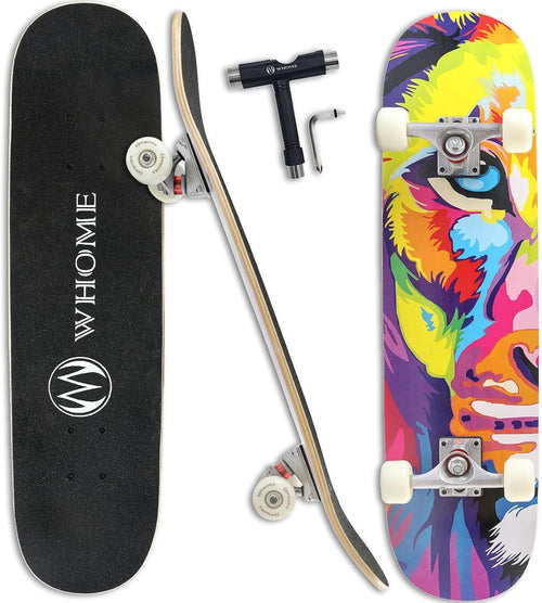 31in Maple Skateboard 8ply ABEC-9 Bearings Pro Trick Board 53mm Wheels
