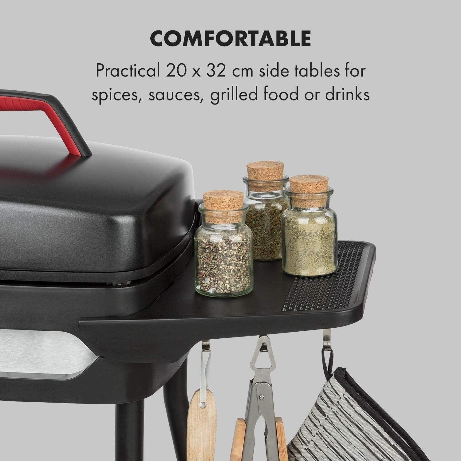 Electric BBQ Grill with Stand 2000W Non-Stick Plate Outdoor Indoor Cooking