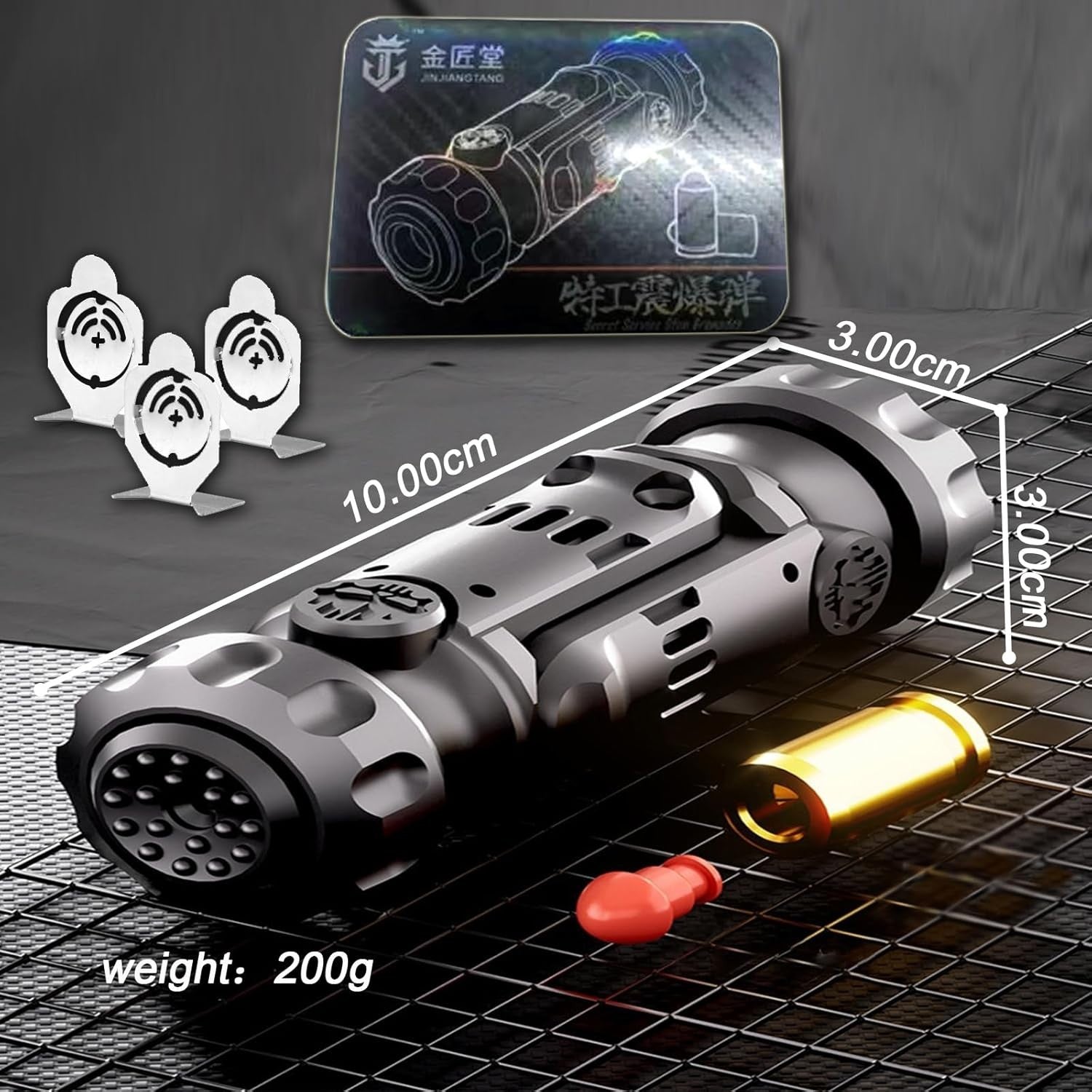 Black Metal Fidget Gun Spinner Foldable Stress Relief Desk Toy