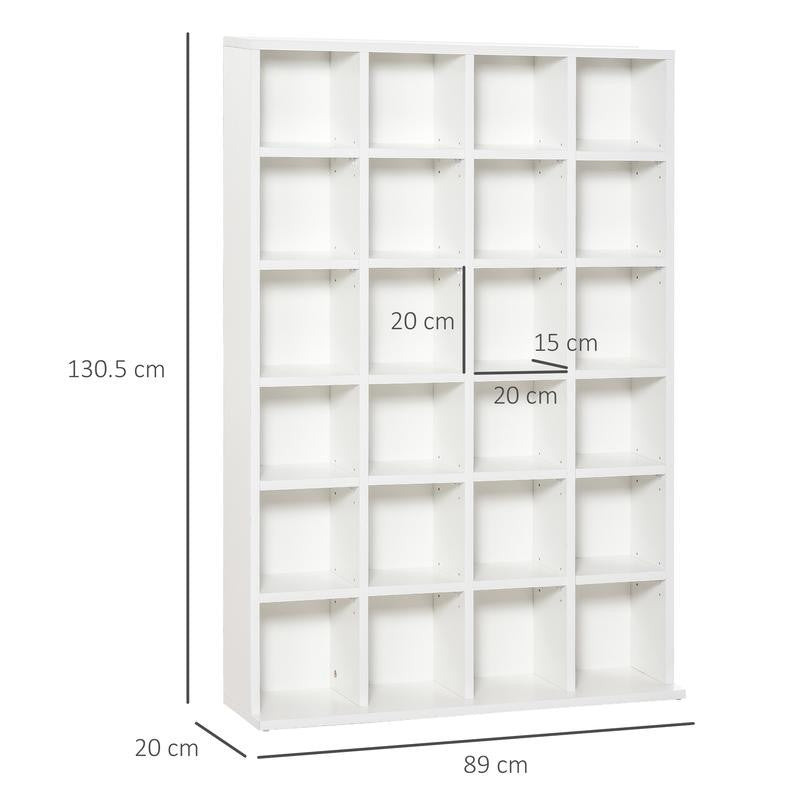 Large Media Storage Bookcase – 480 CD / 312 DVD Display Rack Unit