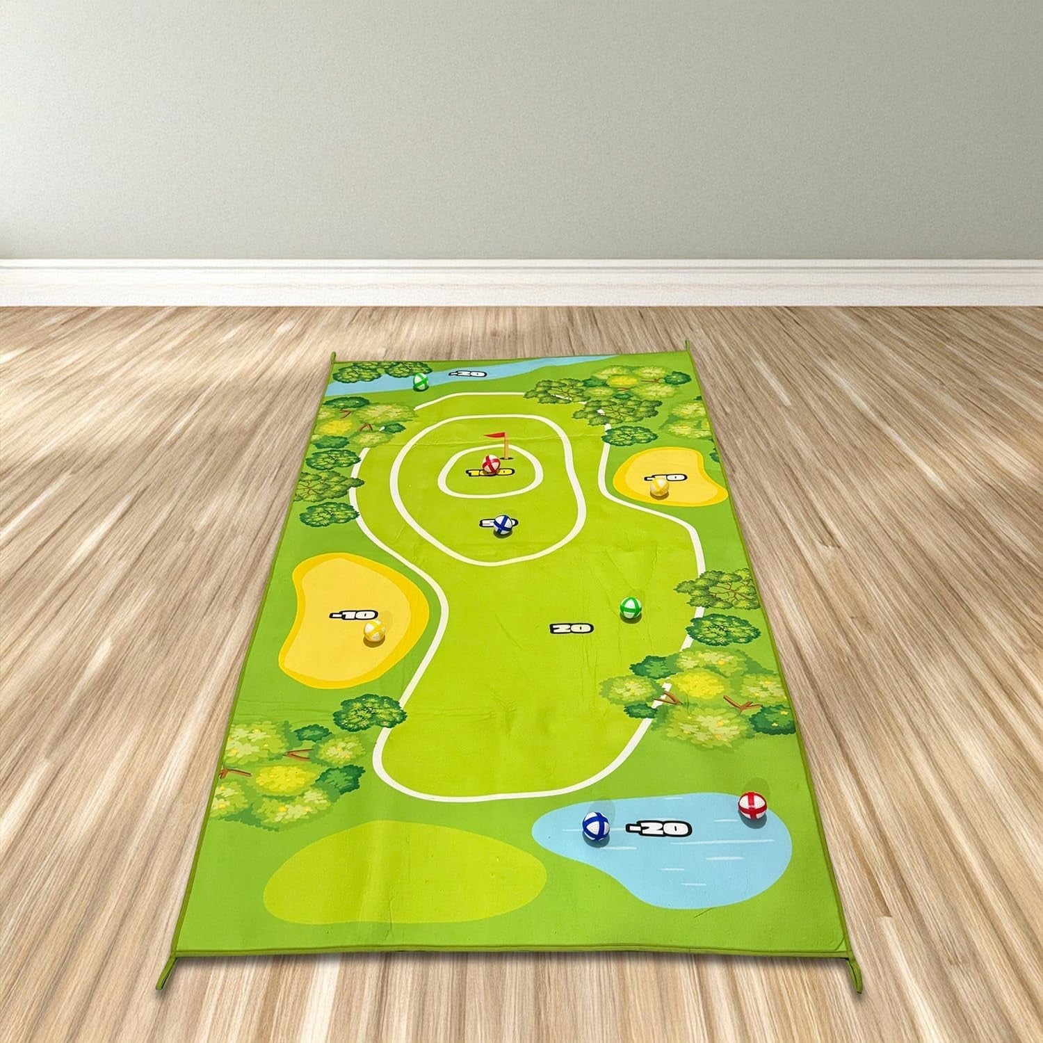 Mini Golf Play Mat Indoor Home Putting Game Set 160x100cm with Balls
