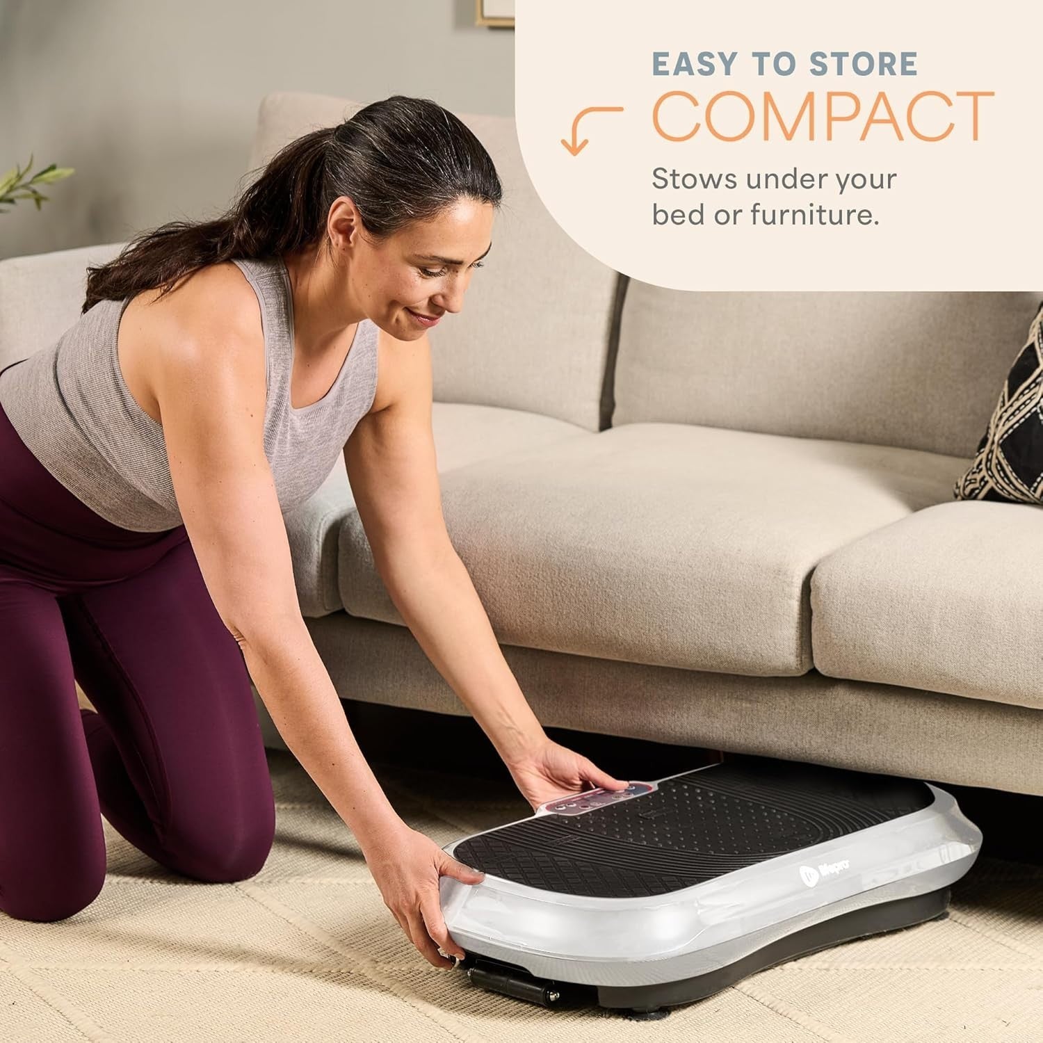 White Vibration Plate Exercise Machine Full Body Workout 99 Speeds