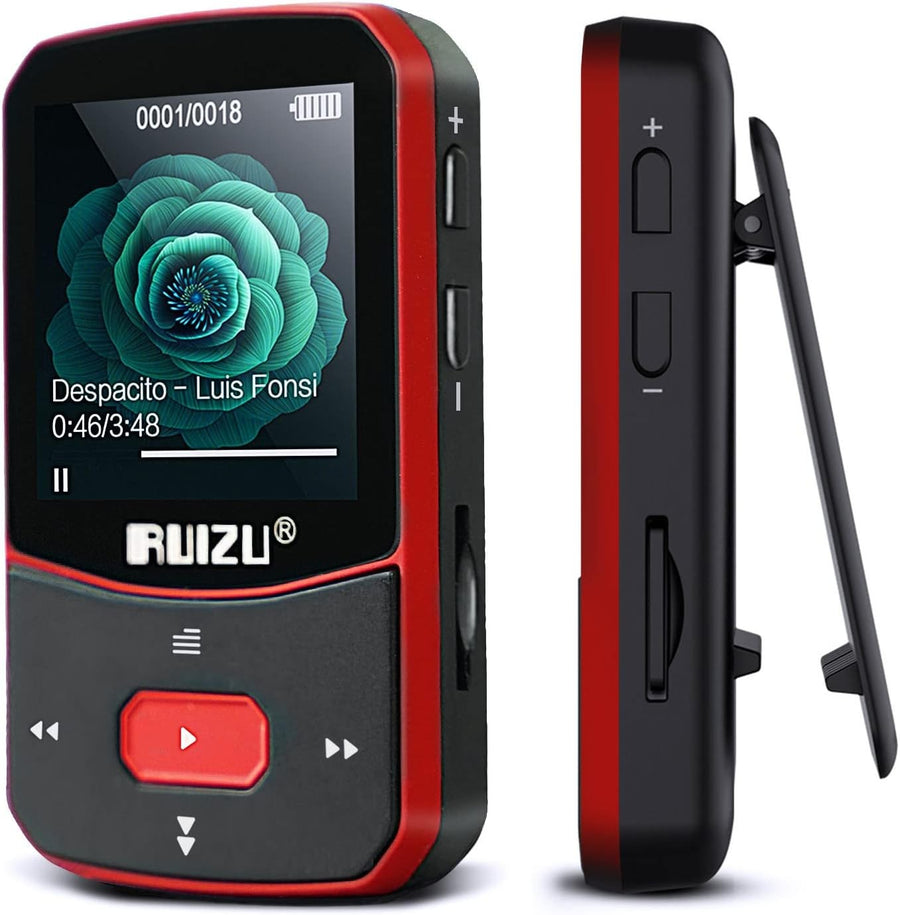 64GB Bluetooth 5.3 Clip MP3 Player FM Radio Pedometer