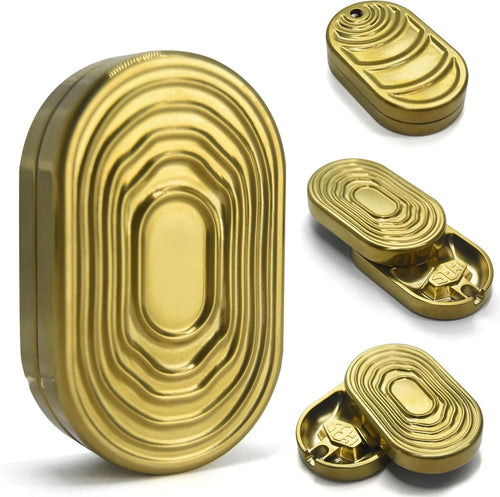 Golden Stainless Steel Ripple Fidget Slider Mechanical EDC Stress Relief
