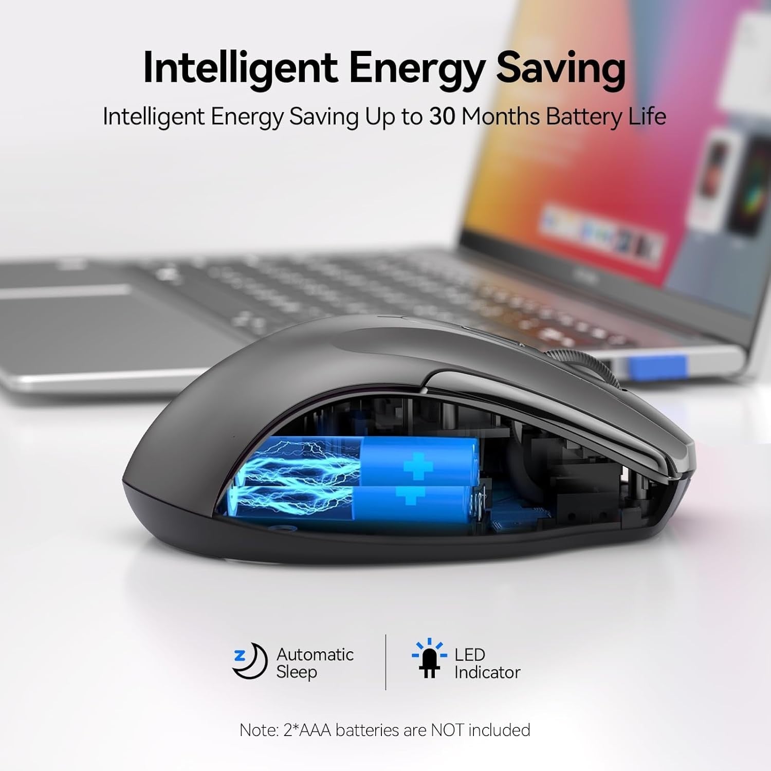 Silent Bluetooth Wireless Mouse 6 Button Adjustable DPI Ergonomic Laptop PC