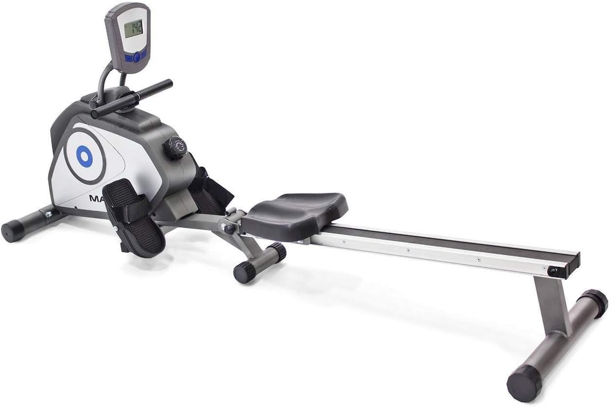 Foldable Magnetic Rowing Machine 8-Level Resistance LCD Home Rower 136KG