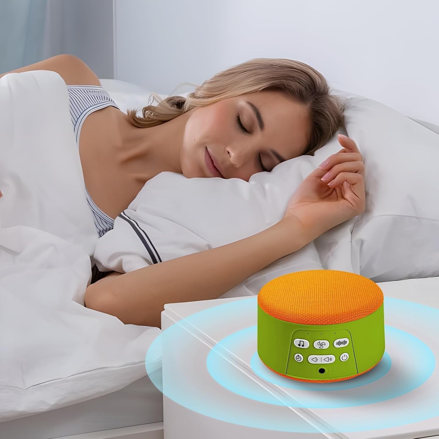 White Noise Machine for Sleep with Timer – Rechargeable Soother for Kids & Adult