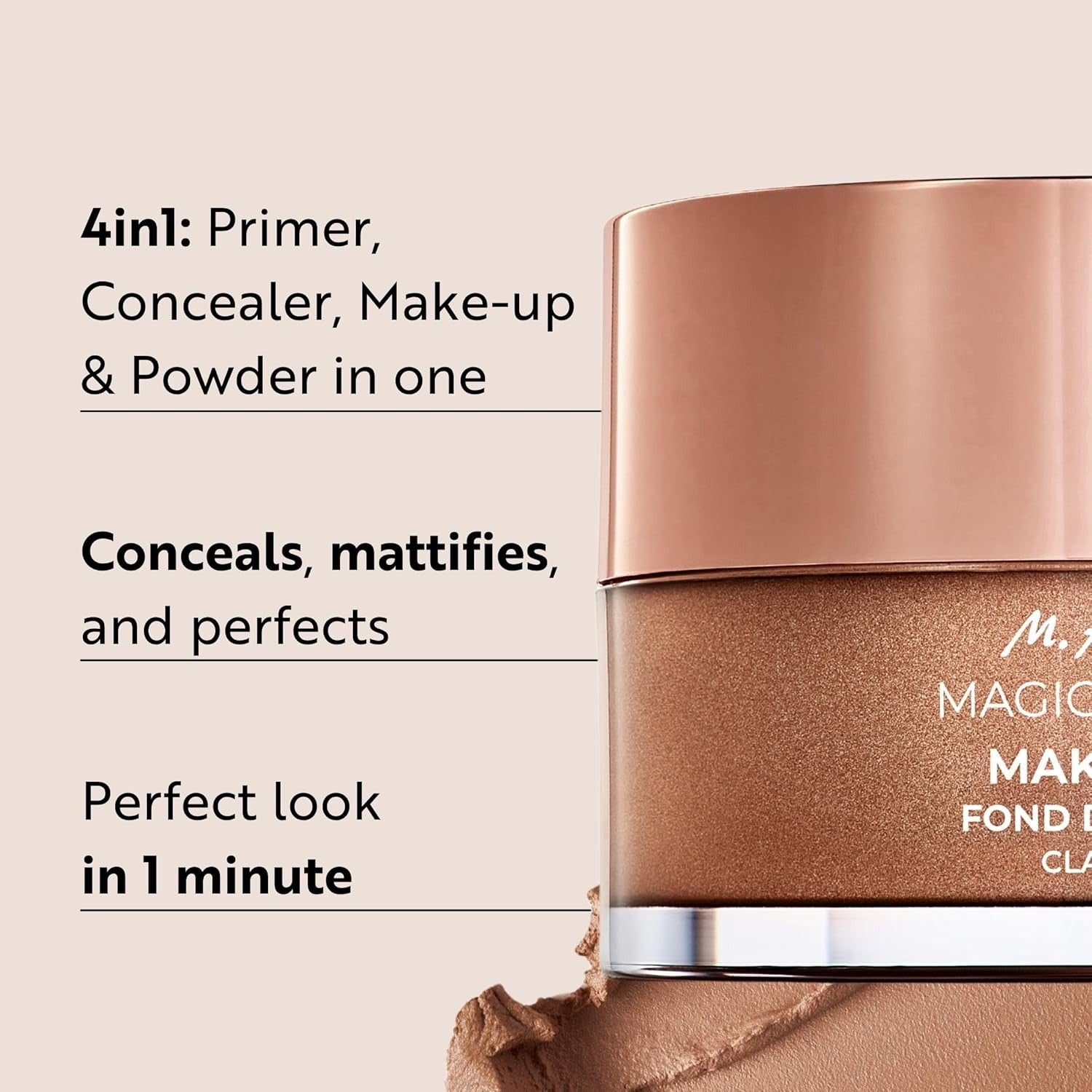 4in1 Makeup Mousse Foundation Primer Concealer Powder 30ml