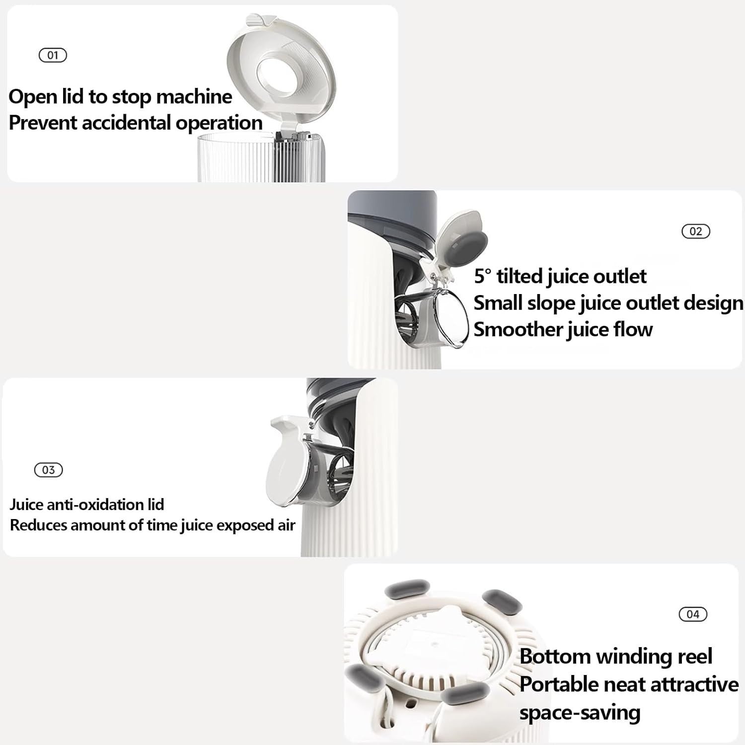 150W Cold Press Juicer 1.1L Large Feed Chute Low Noise Reverse