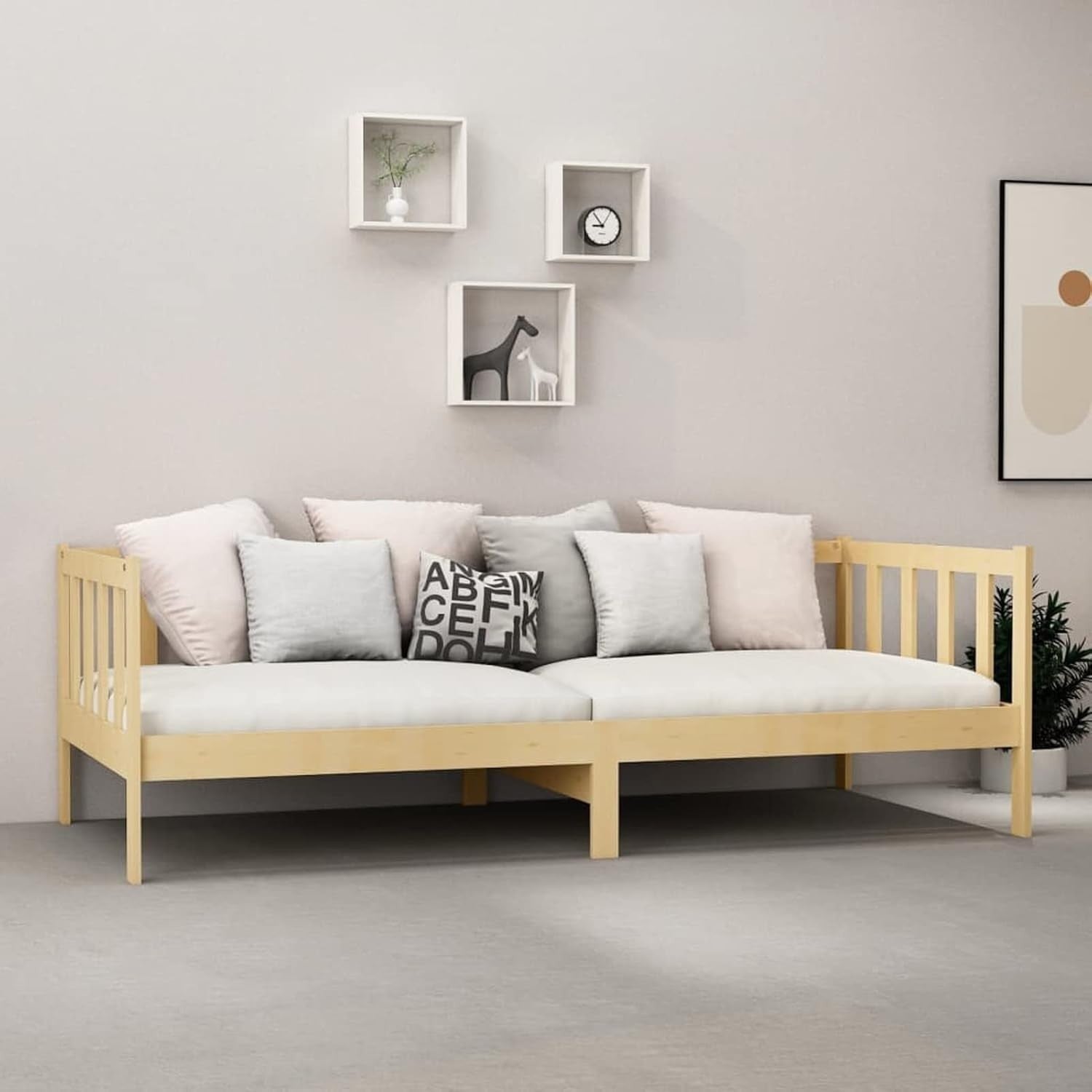 Solid Pine Wooden Daybed Sofa Bed 90x200cm | Guest Frame for Lounge or Garden