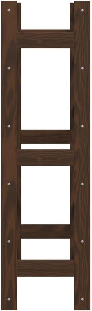 Solid Wood Wine Rack for 30 Bottles | Brown Pine Floor Standing Storage Shelf