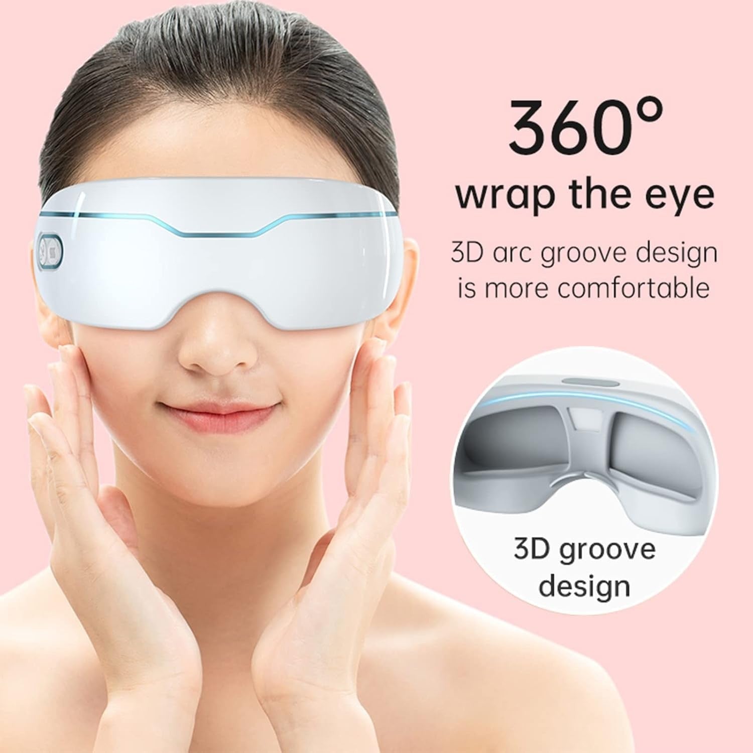 Steam Eye Massager Heated Cordless Rechargeable Mask
