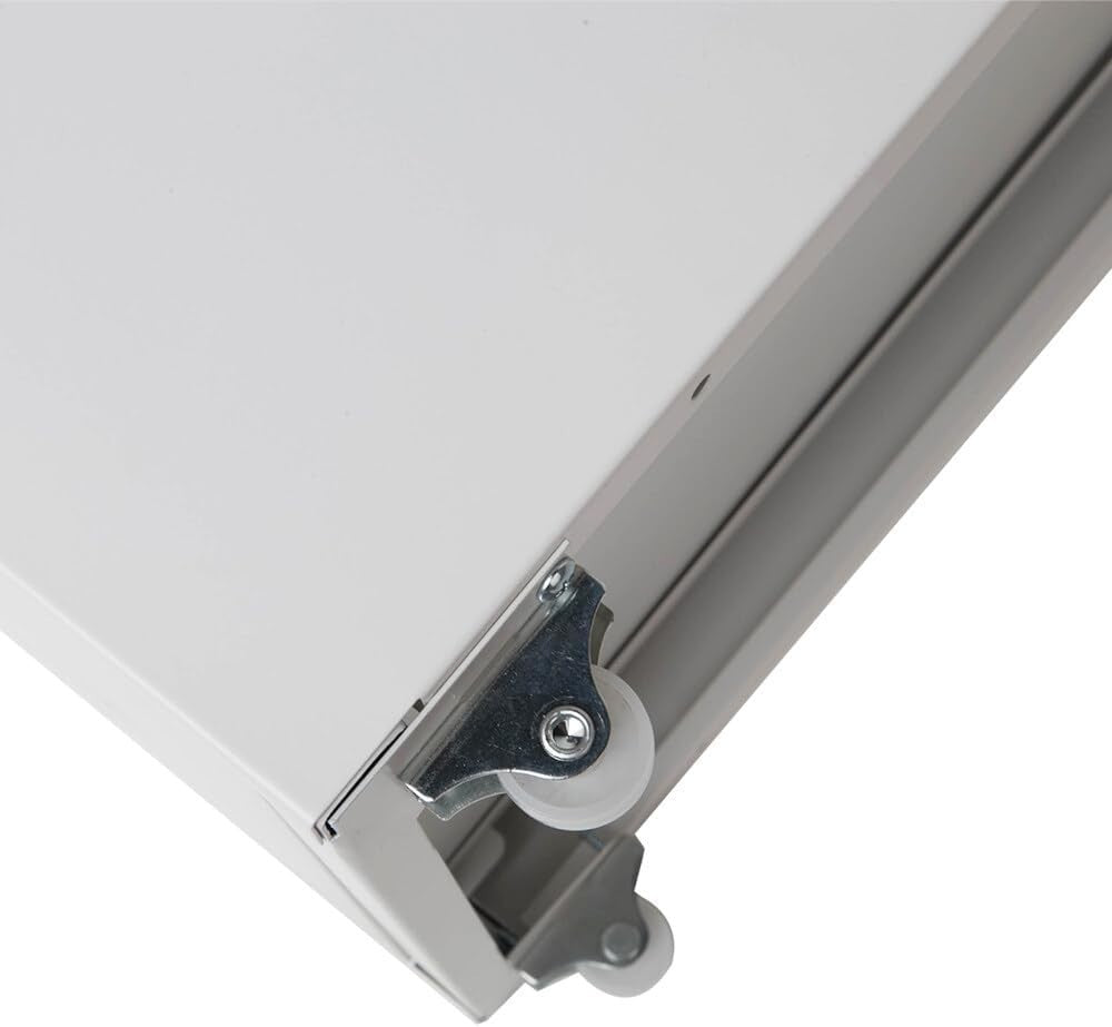 White Metal Filing Cabinet 5 Drawer on Wheels Tall Office Storage