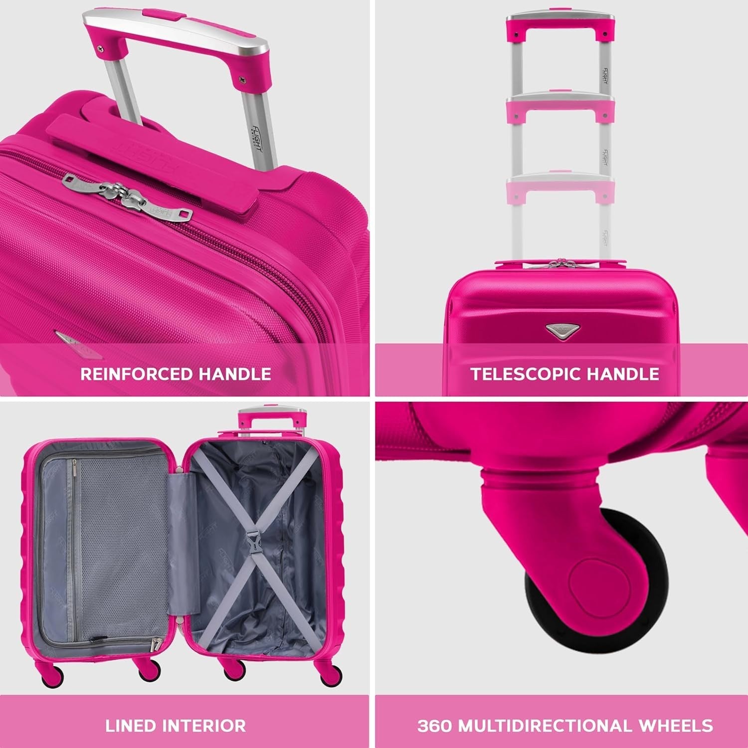 25” Medium Hard Shell Check In Suitcase Lightweight 4 Spinner Wheels
