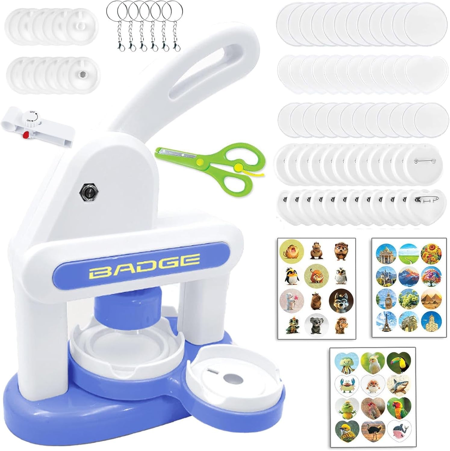 55mm Button Maker Machine DIY Badge Press Kit 2.17in Pin Maker