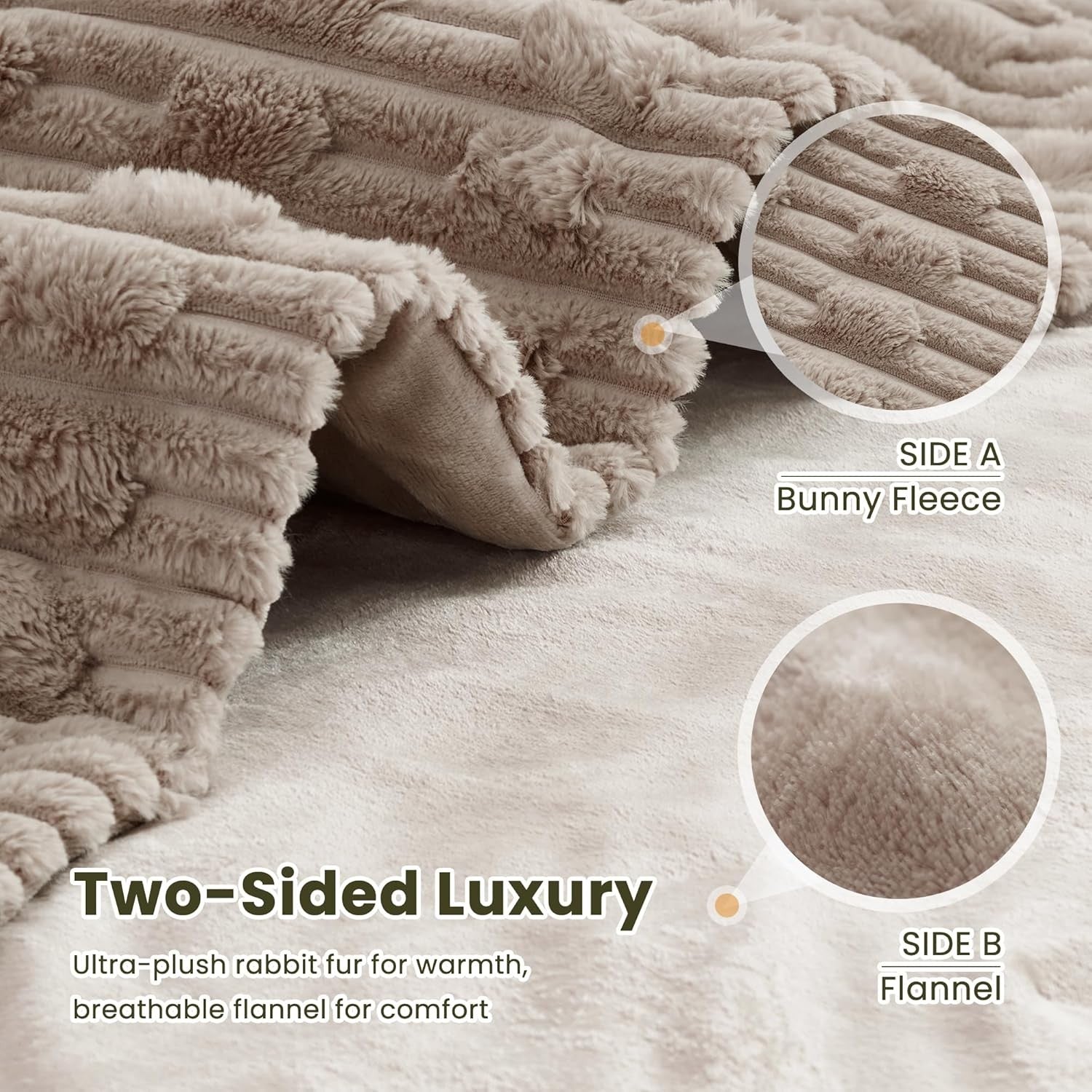 Electric Heated Throw Blanket 6 Heat Settings Auto Off Soft Fleece 130x180cm