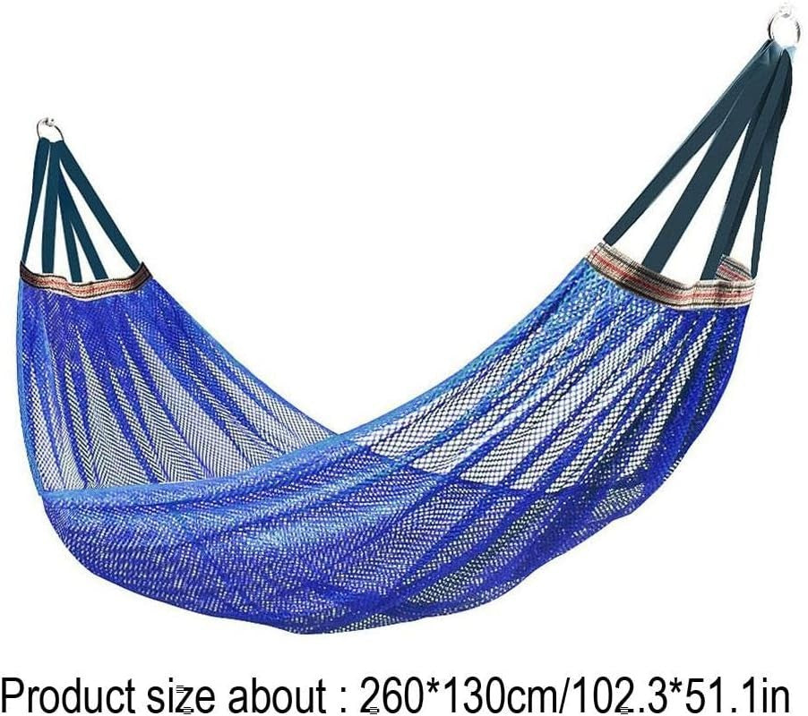 Camping Hammock Red Nylon Mesh Rope Swing Portable 100kg Load