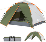 3 Man Instant Pop Up Camping Tent Waterproof Double Layer