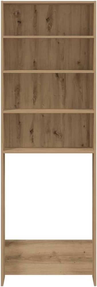 Tall Washing Machine Cabinet Over Toilet Storage Unit Oak Effect Shelving