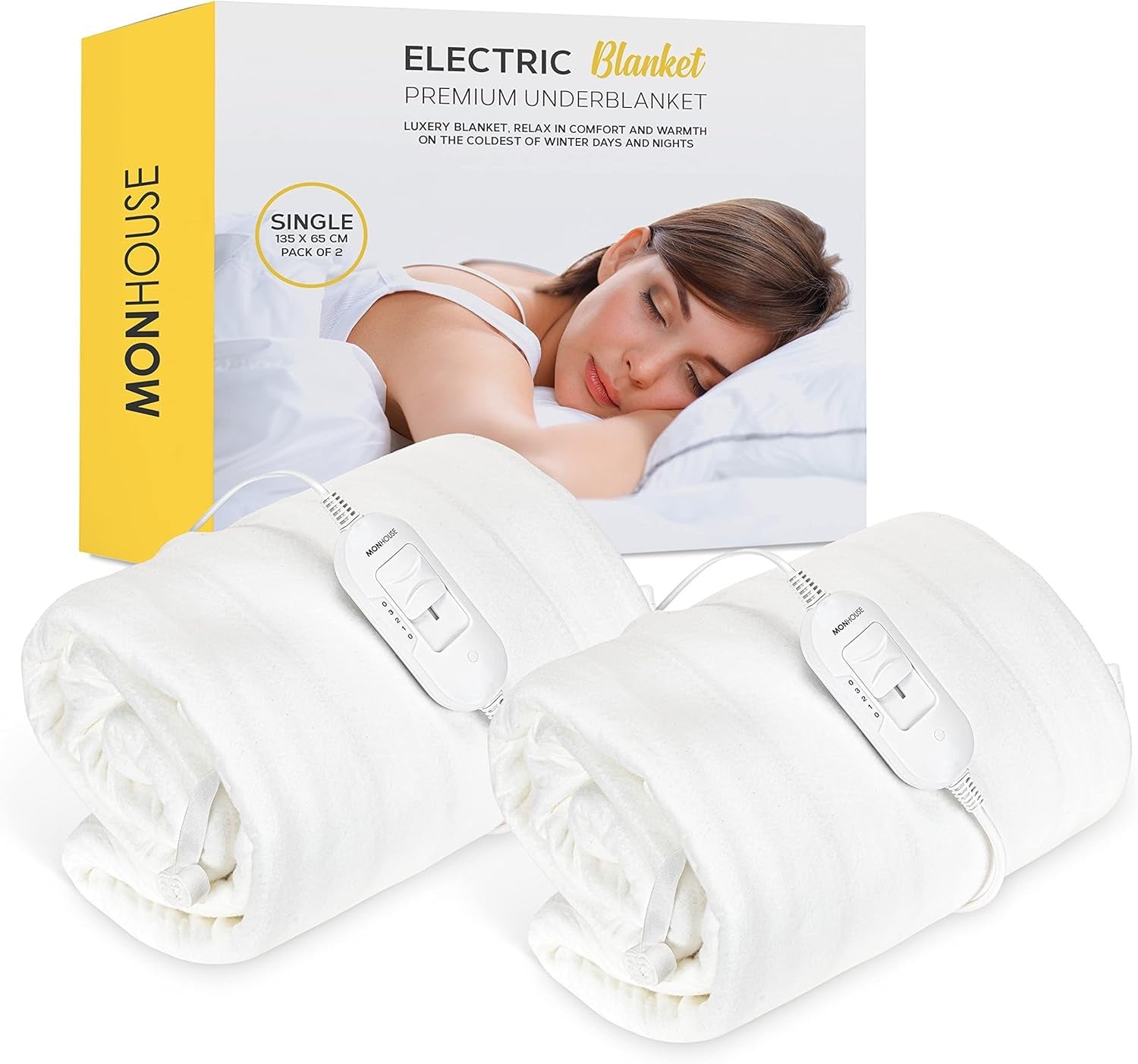 Single Electric Underblanket Fleece Heated Mattress Cover Fast Heat Washable