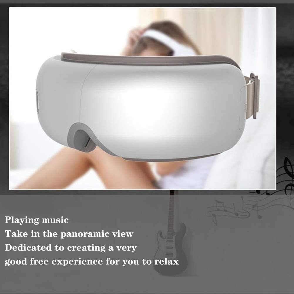 Heated Eye Massager w Air Pressure Vibration Bluetooth Rechargeable