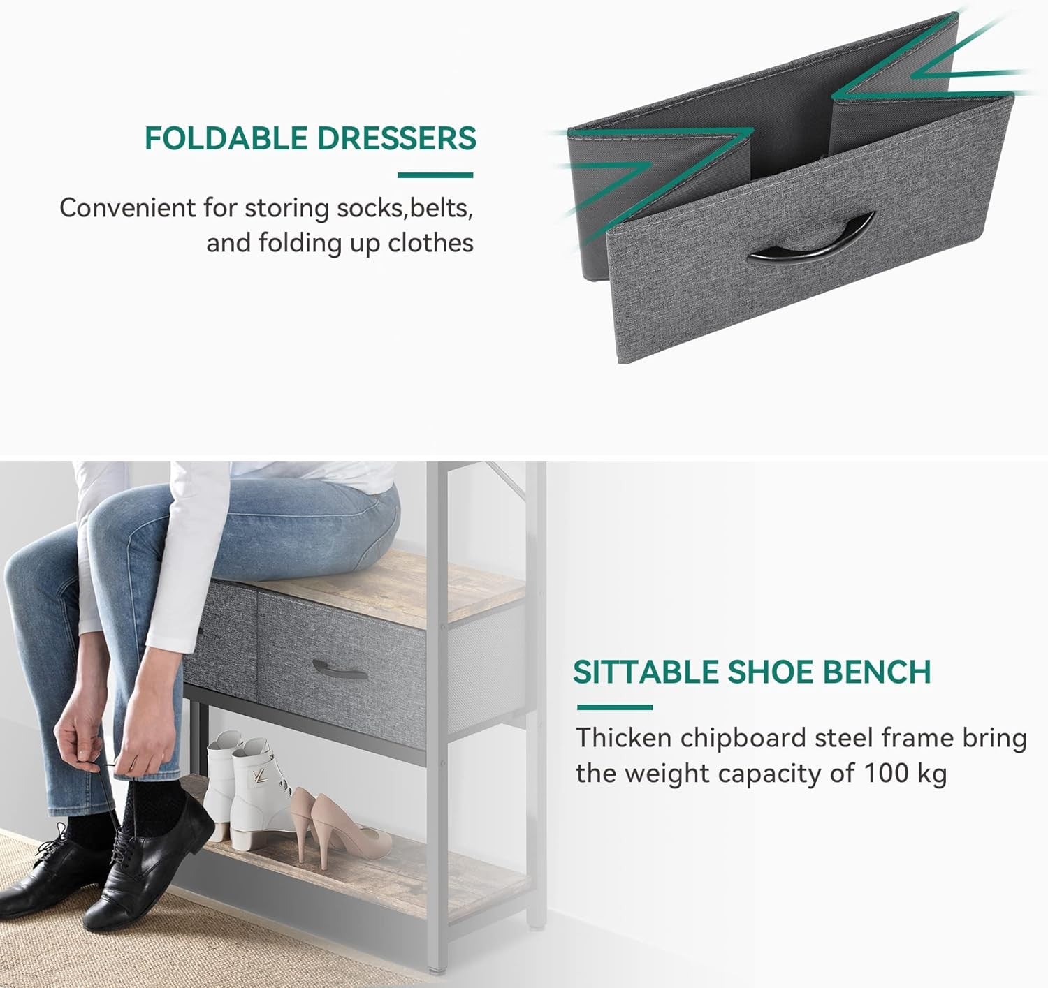 Rustic Brown Hall Tree Coat Rack | Bench with Shoe Storage & Drawers Organizer