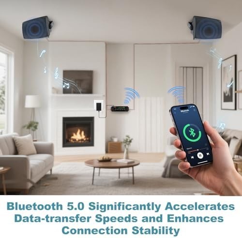 4-Channel Bluetooth Amplifier 200W Mini Receiver IR Remote AUX USB MIC