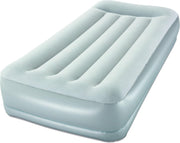 Inflatable Single Airbed with Built-In Pillow & Pump – Camping, Guest Bed
