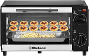 9L Mini Toaster Oven Portable Baking Grill 750W Adjustable Temp Timer