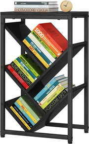 5-Tier Black Tree Bookshelf Small Desktop Storage Organizer Shelf