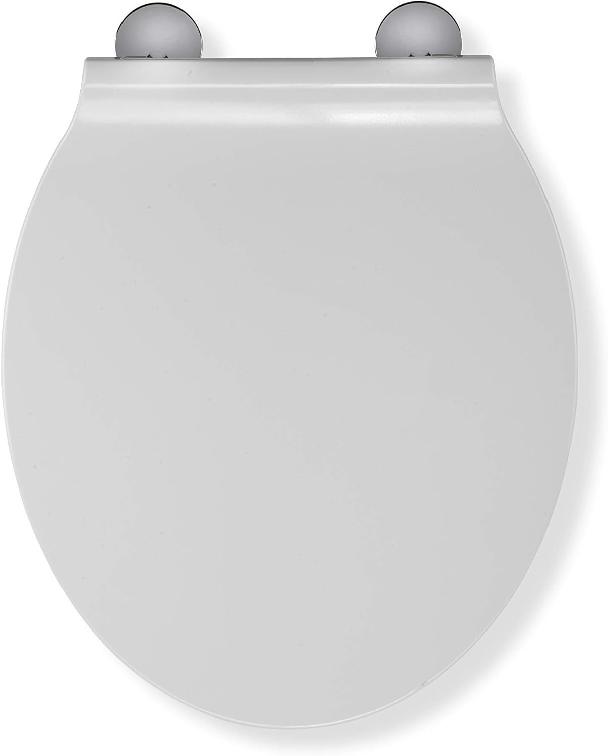 White Slimline Toilet Seat Flexi-Fix Adjustable Hinges Antibacterial Durable