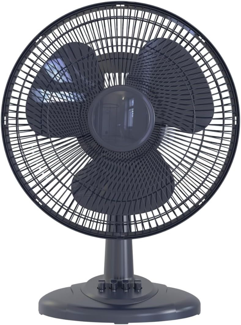 12-Inch Table Fan – 3 Speed, Adjustable Tilt, Quiet Cooling Airflow for Bedroom