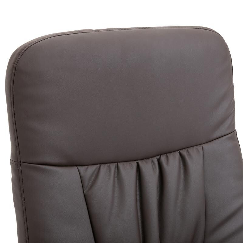 Luxury Recliner Armchair w/ Footstool Swivel Faux Leather Lounge Seat