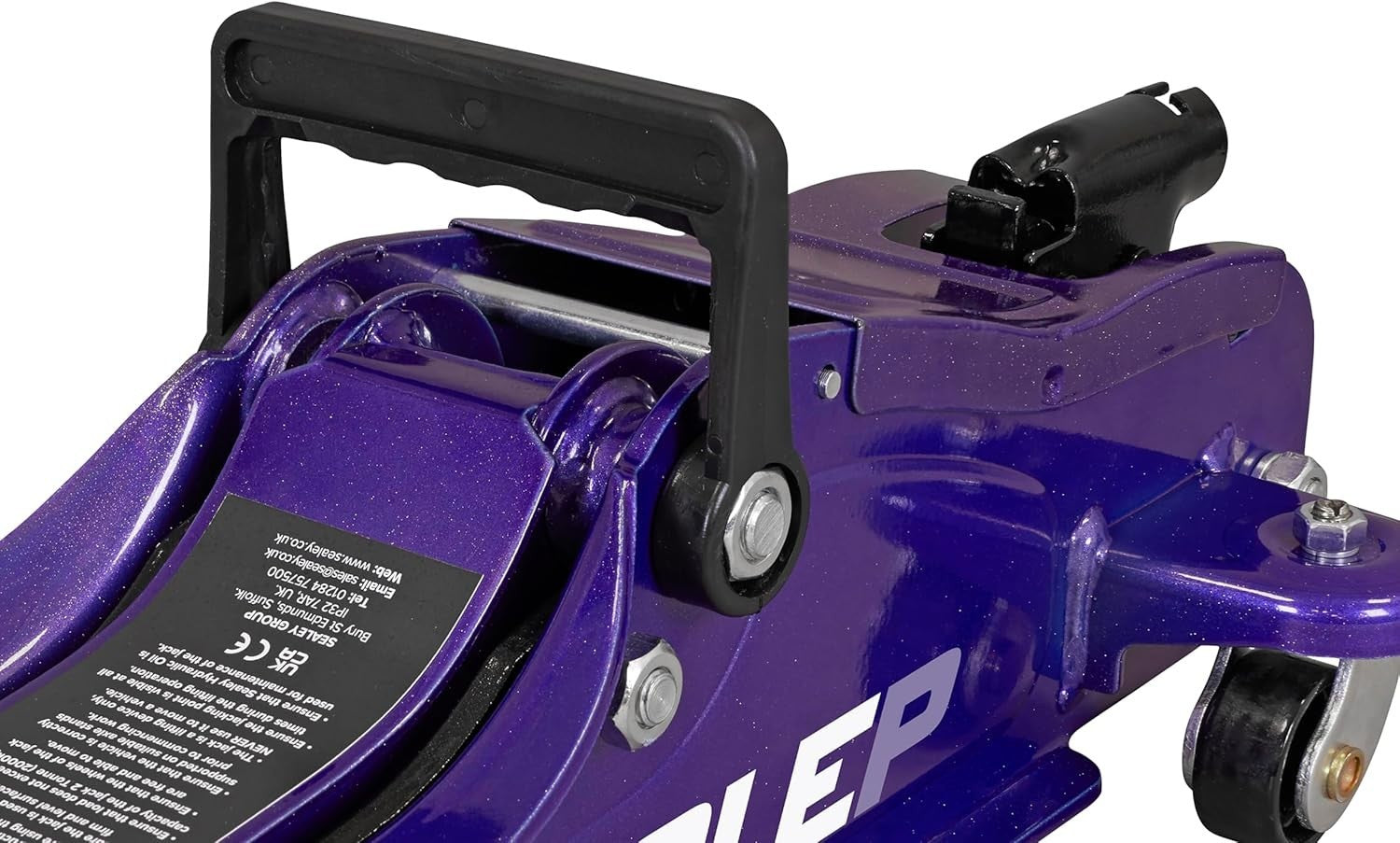 2 Ton Low Profile Trolley Jack 85–385mm Heavy Duty Short Chassis Purple