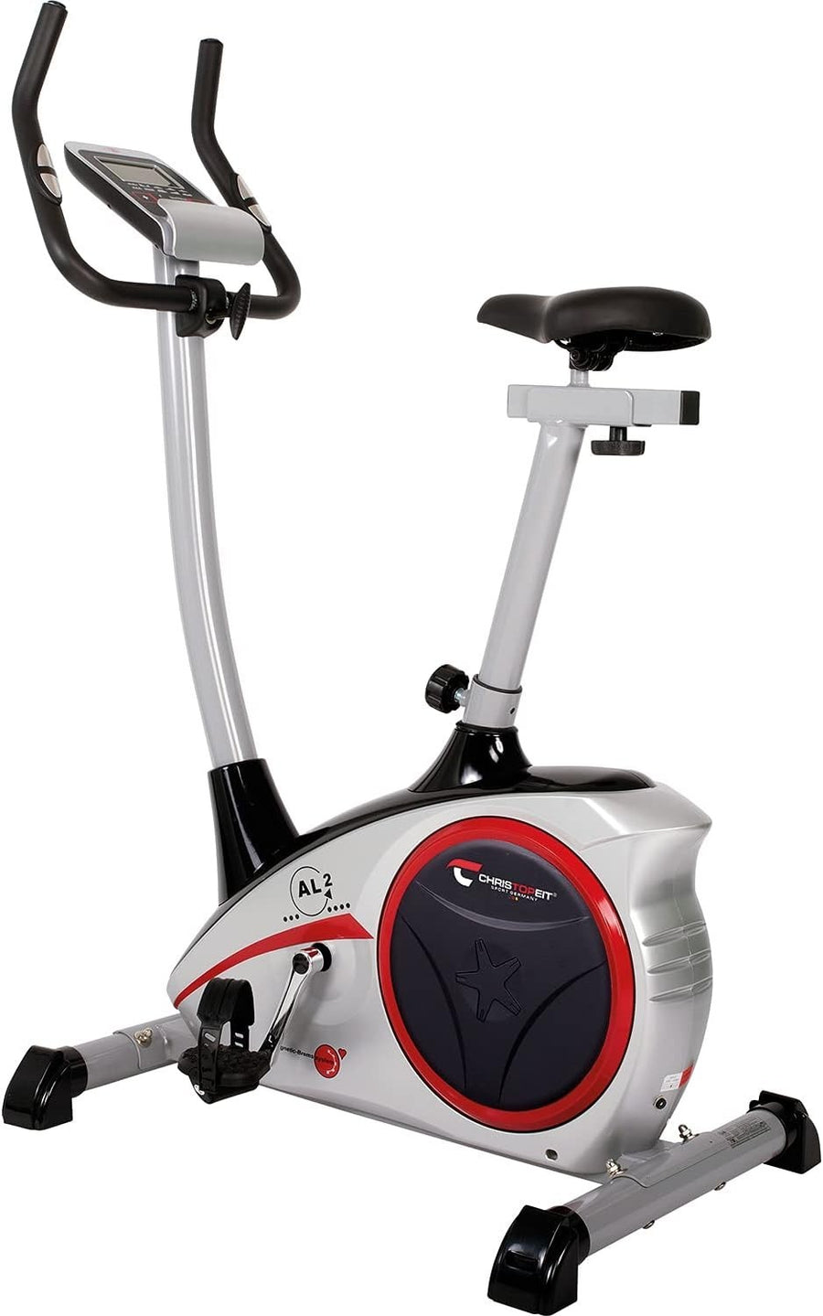 Motorised Magnetic Exercise Bike 24-Level Resistance 17 Programs LCD Silver