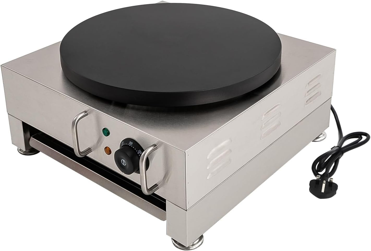 Large 2.8KW Electric Crepe Maker 40cm Cast Iron Plate Non-Stick Pancake Grill
