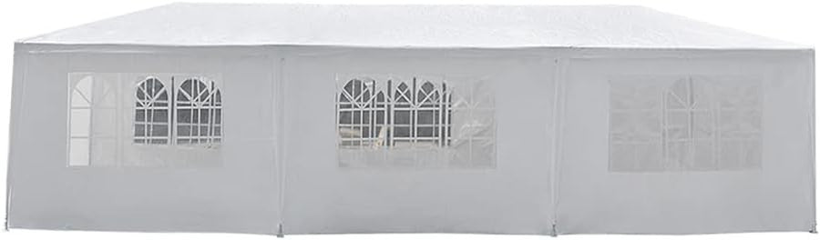 3x9M PE Garden Gazebo Party Tent Marquee Outdoor Wedding Canopy White