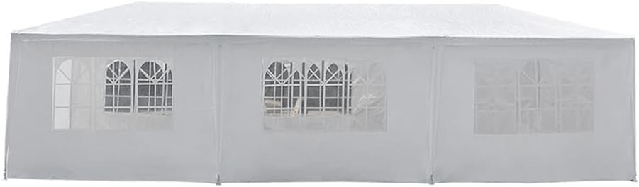 3x9M PE Garden Gazebo Party Tent Marquee Outdoor Wedding Canopy White